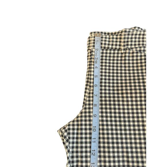Old Navy Black White Gingham Career Office Work Business Pixie Pants Size 12 - Picture 9 of 11
